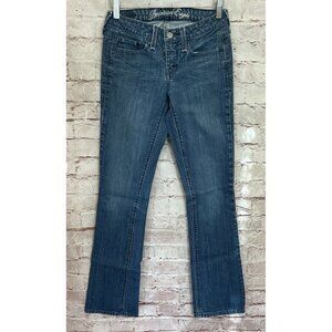 American Eagle Jeans Womens True Boot Low Rise Stretch Denim Medium Wash - 0 Reg